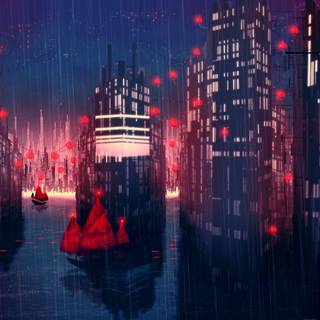 Rain aesthetic desktop wallpaper