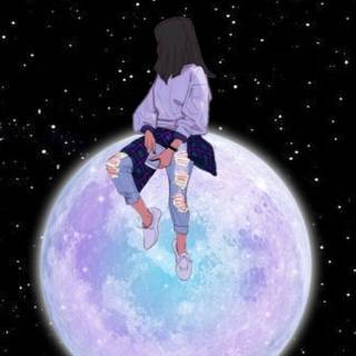 Moon girl wallpaper