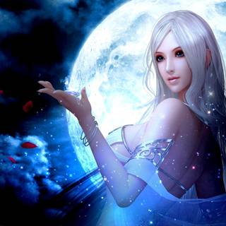 Moon girl wallpaper
