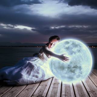 Moon girl wallpaper