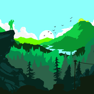 Green dual monitor wallpaper