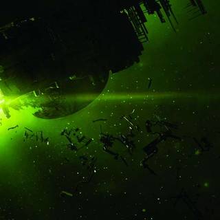 Green dual monitor wallpaper