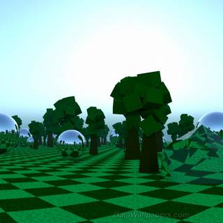 Green dual monitor wallpaper