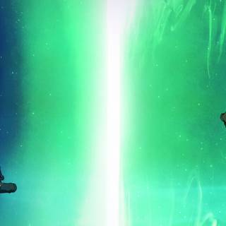 Green dual monitor wallpaper