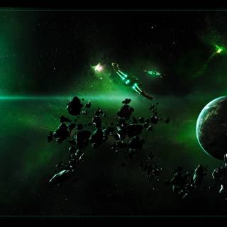 Green dual monitor wallpaper