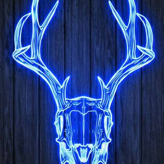 Neon deer wallpaper