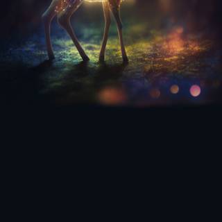 Neon deer wallpaper