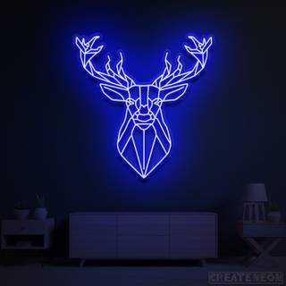 Neon deer wallpaper