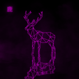 Neon deer wallpaper