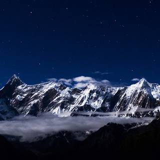 Winter blue sky wallpaper