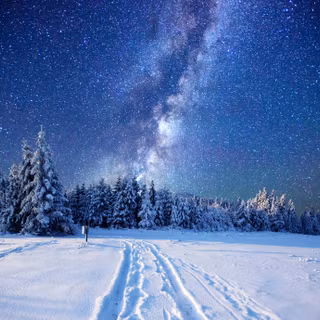 Winter blue sky wallpaper