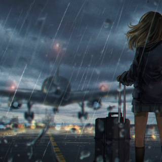 Rain 4k anime wallpaper