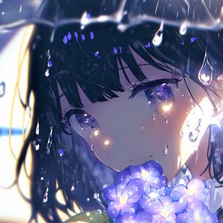 Rain 4k anime wallpaper