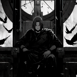 Black and white Itachi wallpaper
