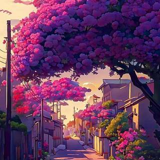 Anime nature iPhone wallpaper