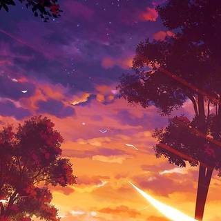 Anime nature iPhone wallpaper
