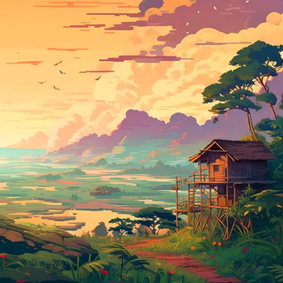 Anime nature iPhone wallpaper