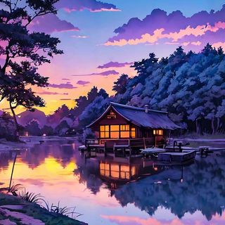 Anime nature iPhone wallpaper