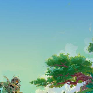 Anime nature iPhone wallpaper