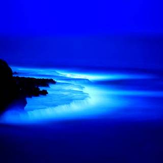 Glowing blue wallpaper