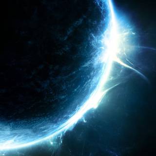 Glowing blue wallpaper