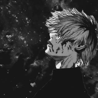 Black and white anime iPhone wallpaper