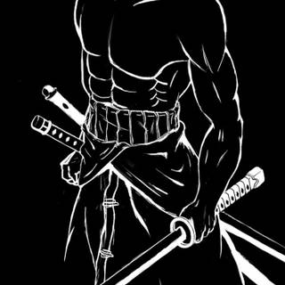 Black and white anime iPhone wallpaper