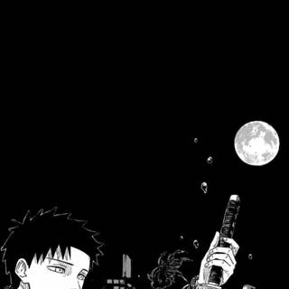 Black and white anime iPhone wallpaper