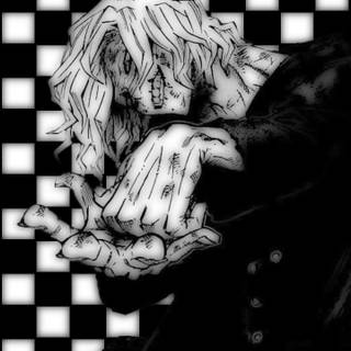 Black and white anime iPhone wallpaper