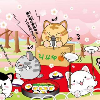 Japanese cat desktop wallpaper