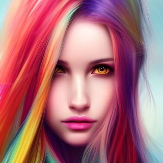 Colorful girls AI wallpaper