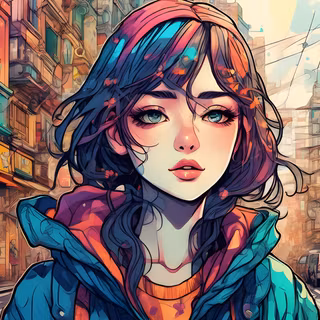 Colorful girls AI wallpaper