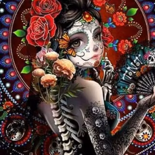 Mexican sugarskull girls wallpaper
