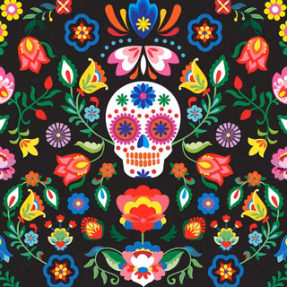 Mexican sugarskull girls wallpaper