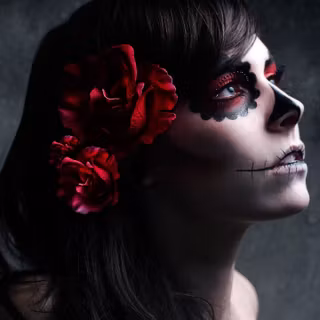 Mexican sugarskull girls wallpaper