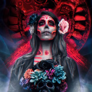 Mexican sugarskull girls wallpaper