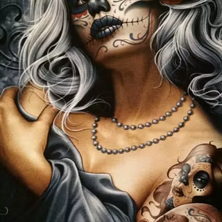 Mexican sugarskull girls wallpaper