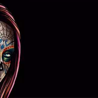 Mexican sugarskull girls wallpaper