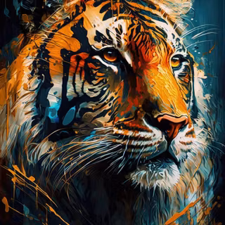 Abstract tiger wallpaper