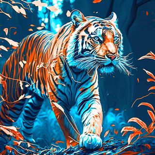 Abstract tiger wallpaper