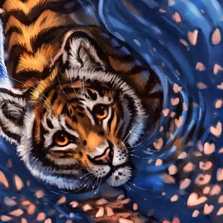 Abstract tiger wallpaper