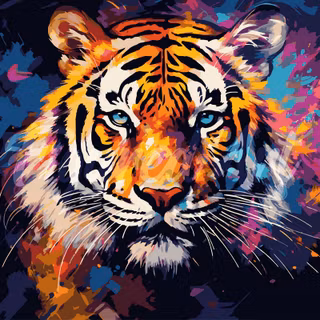Abstract tiger wallpaper