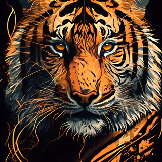 Abstract tiger wallpaper
