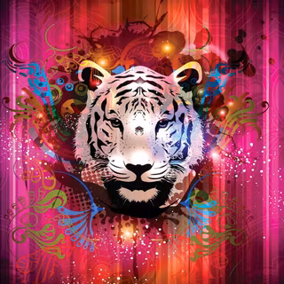 Abstract tiger wallpaper