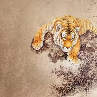 Abstract tiger wallpaper