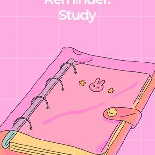 Pink study wallpaper
