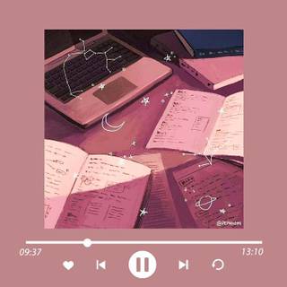 Pink study wallpaper