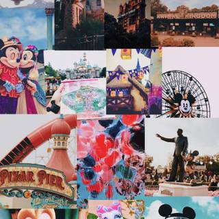Disney World collage wallpaper