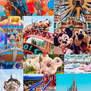 Disney World collage wallpaper