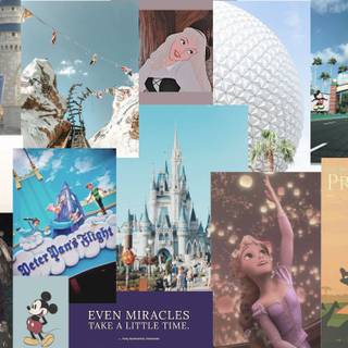 Disney World collage wallpaper